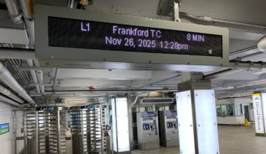 SEPTA arrival sign