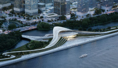 snøhetta sculpts hangzhou art museum to mimic shifting tides