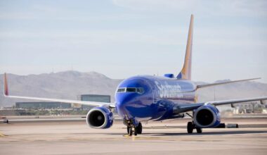 Southwest plane at Sky Harbor airport