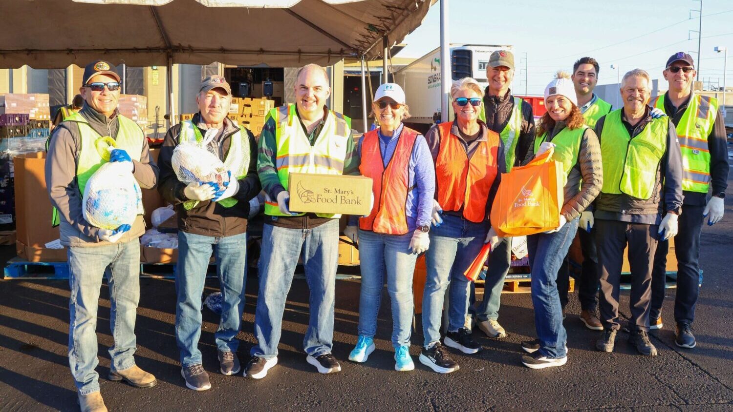 St. Mary's Food Bank record service Thanksgiving 2025...