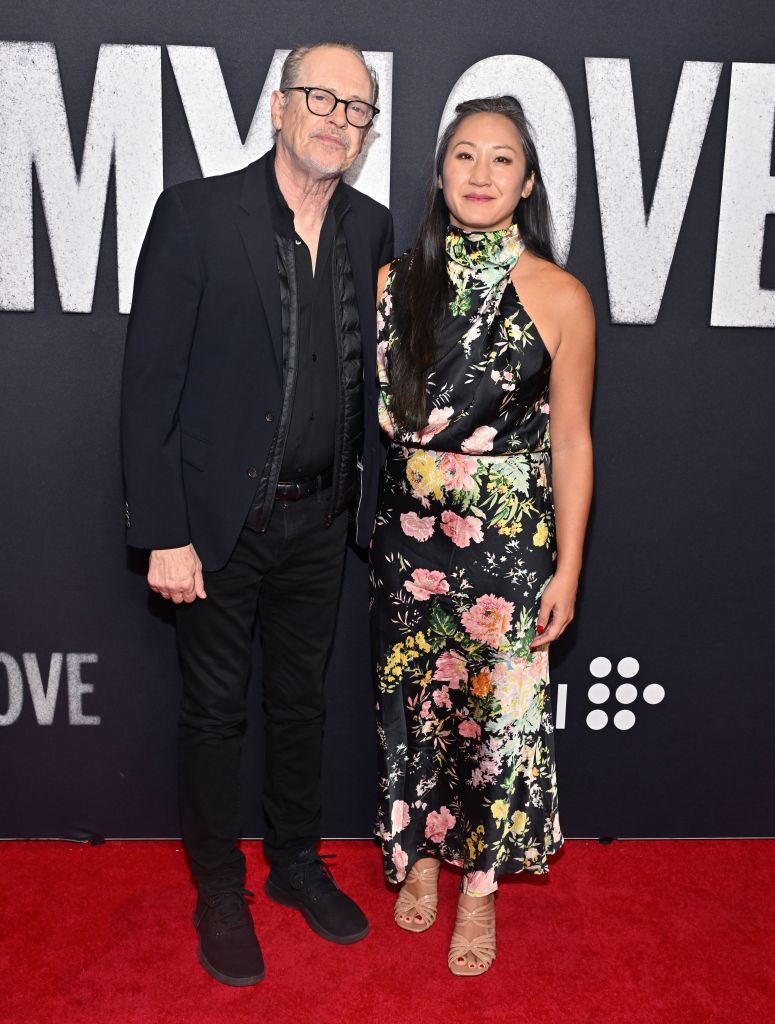 Steve Buscemi and Karen Ho attend the "Die My Love" New York premiere