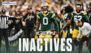 Green Bay WR Matthew Golden not playing Monday night