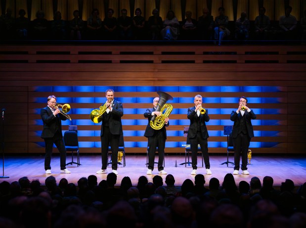 La Jolla Music Society will present the Canadian Brass on Dec. 11 at the Conrad Prebys Performing Arts Center in La Jolla.(Lucky Tang)