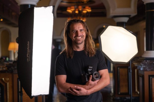 Food photographer Eric Wolfinger at Addison by William Bradley restaurant in San Diego on Thursday, February 10, 2023. (Hayne Palmour IV / For The San Diego Union-Tribune)