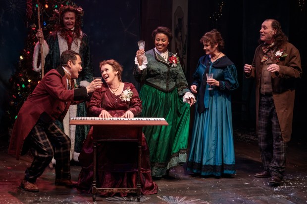 A scene from Cygnet Theatre's "A Christmas Carol," which makes its debut at The Joan on Nov. 26. (Karli Cadel)