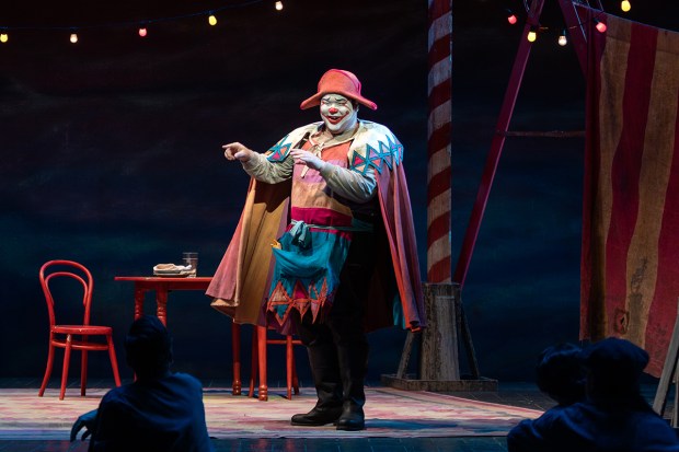 Kidon Choi as Tonio in San Diego Opera's "Pagliacci." (Karli Cadel)