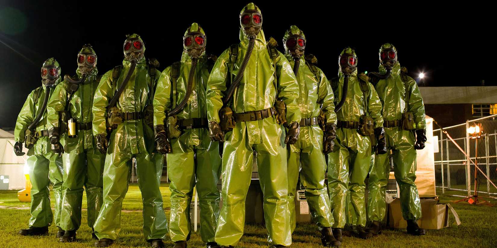 The government's agents wear hazmat suits in The Crazies