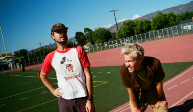 Two men on a sports field