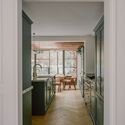 © Lorenzo Zandri Threshold House / Studio McW - Interior Photography, Kitchen, Wood, Door, Countertop, Chair