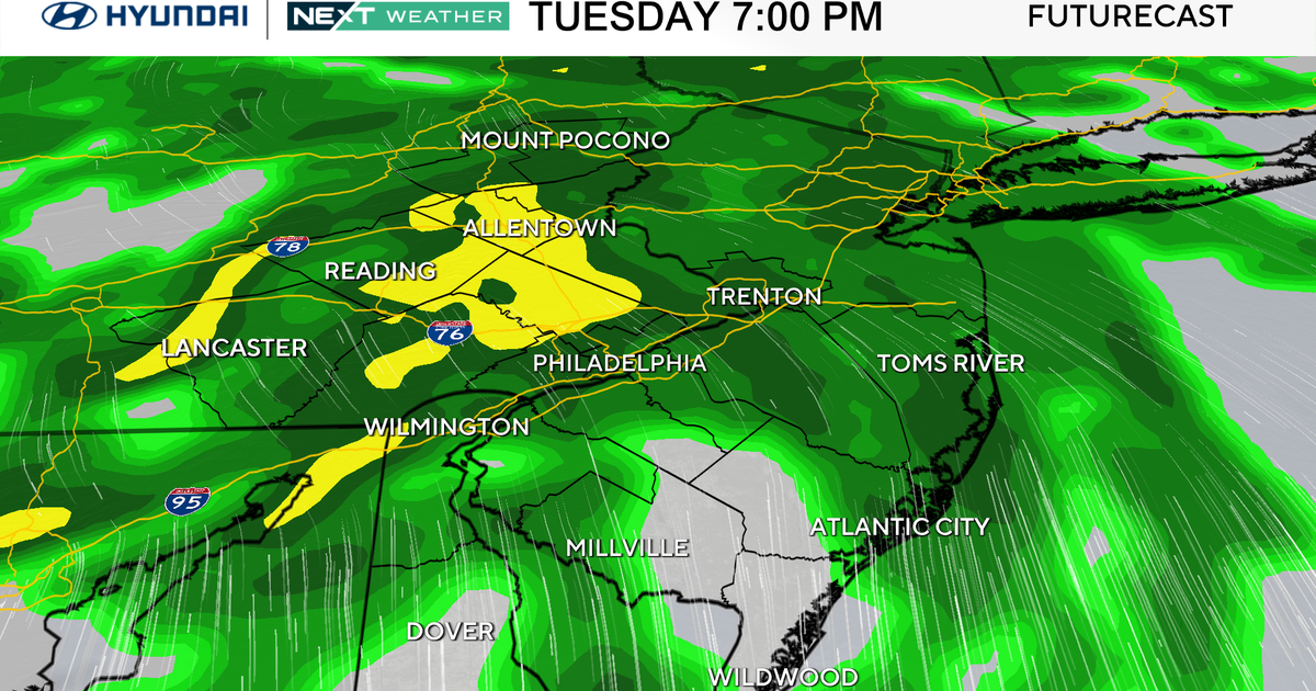 Rain will create messy travel conditions Tuesday in Philadelphia region. Here's the weather forecast.