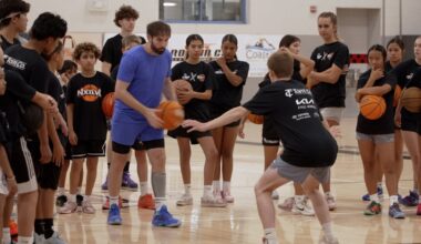 NBA skills coach Drew Hanlen inspires students at Nipomo High basketball clinic