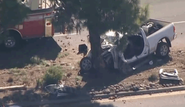 Driver of truck rescued after accident in Mira Mesa
