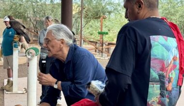 Liberty Wildlife lets guests bless birds with tobacco ‘to feel the wind of the eagle'