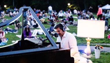It’s a piano concert. But not as you know it. (Think outdoors and with headphones)