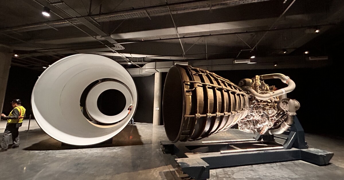 A peek inside the space shuttle Endeavour’s new home in Exposition Park