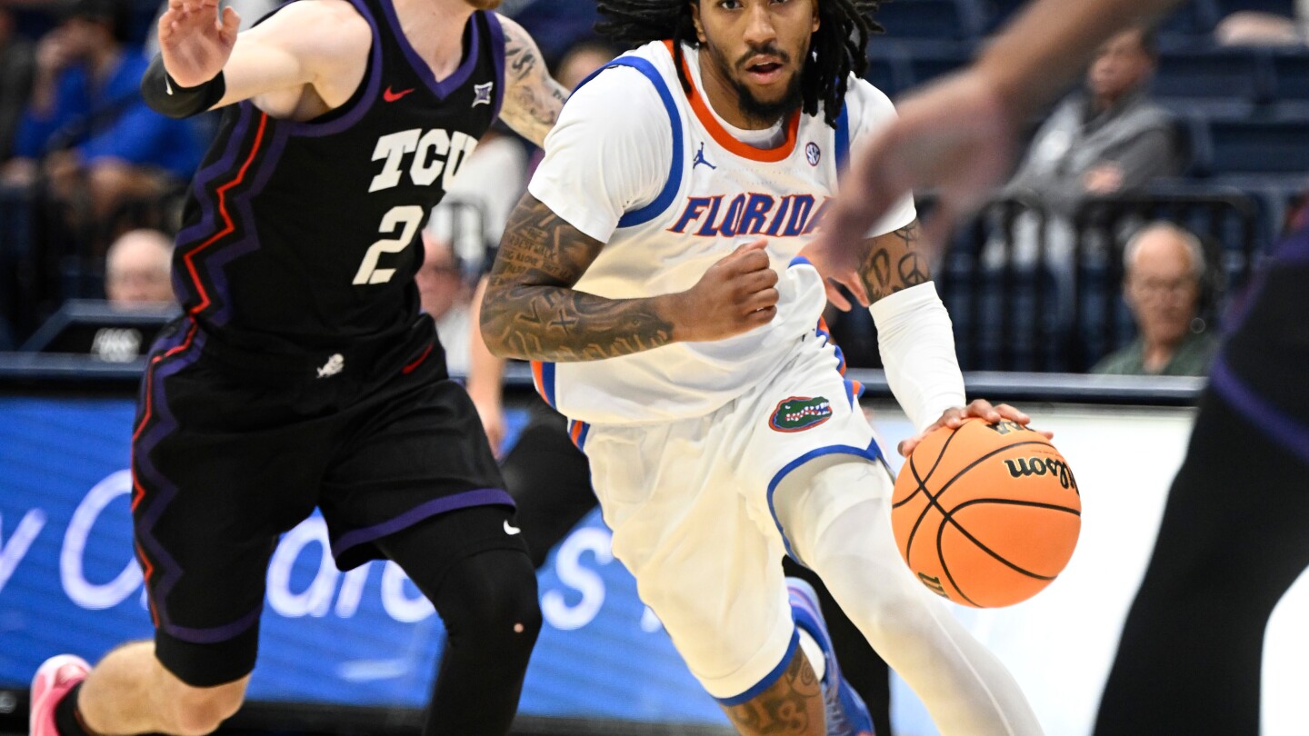 Harding hits go-ahead jumper with 48 seconds left as TCU beats No. 10 Florida 84-80