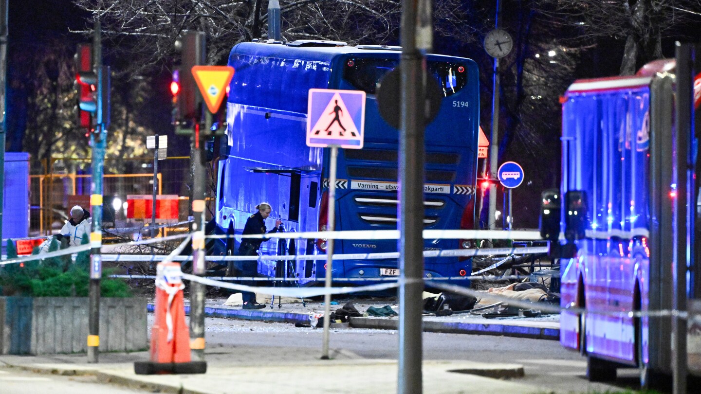 Bus crashes into a bus stop in Stockholm and kills 3 people