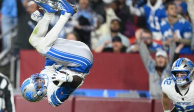 Lions get 44-22 win over the Commanders in front of Trump