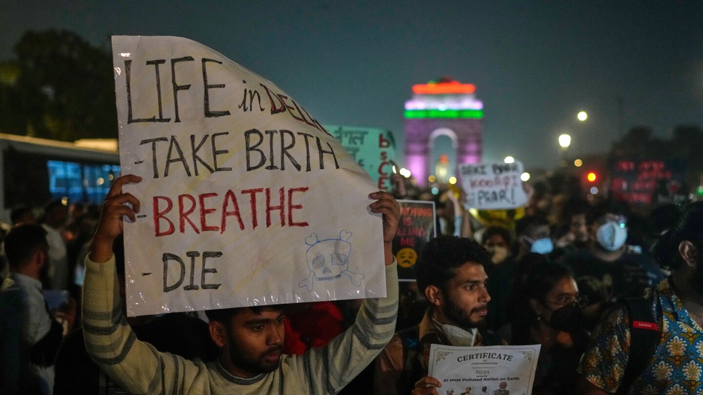 Air pollution levels surge in India's capital, sparking rare protests