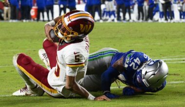 Jayden Daniels leaves game after Washington QB's left arm bends gruesomely