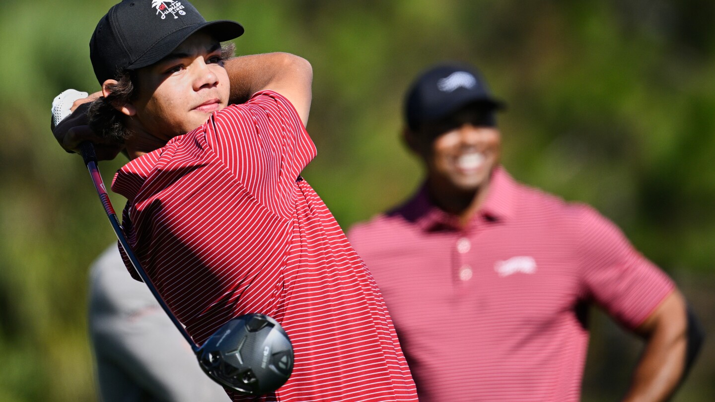 Charlie Woods selected as 1st-team All-American by American Junior Golf Association