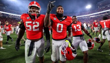 Georgia up to No. 4 behind Ohio State, Indiana, Texas A&M in AP Top 25