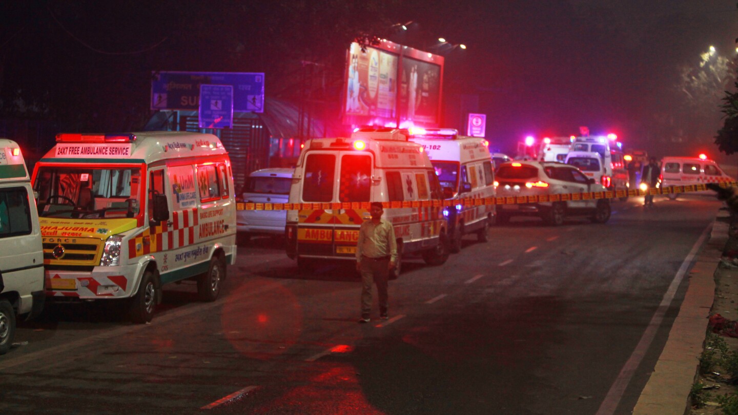 Car blast near New Delhi's Red Fort kills at least 8 people, police say
