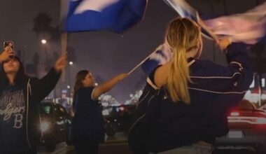 East L.A. Dodgers fans celebrate World Series