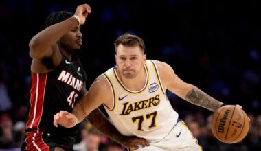 Luka Doncic drops triple-double to power Lakers to victory over Heat