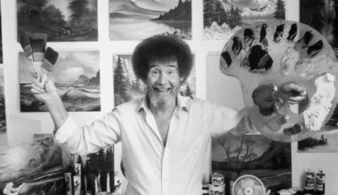 Bob Ross, known for 'happy little trees,' sparks bidding war at auction