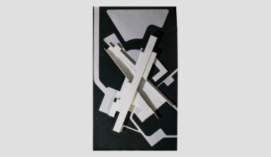 an architectural model for an art museum