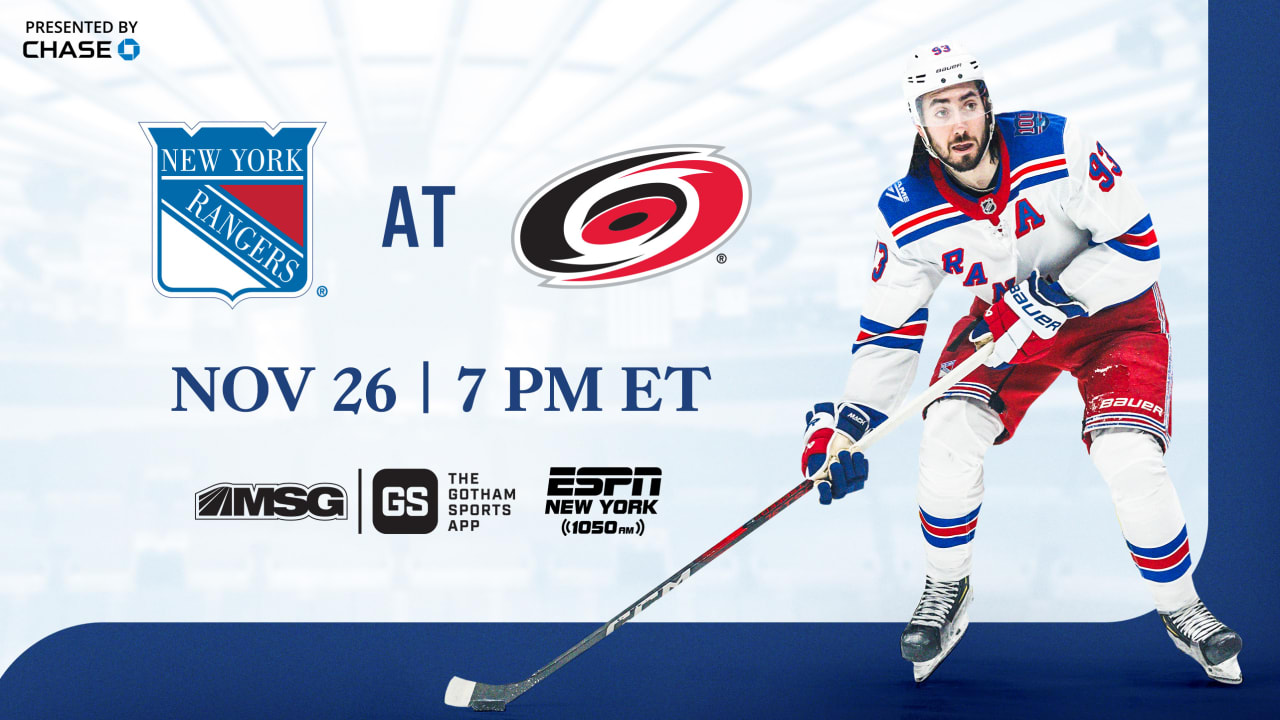 Rangers at Hurricanes: Pregame Notes