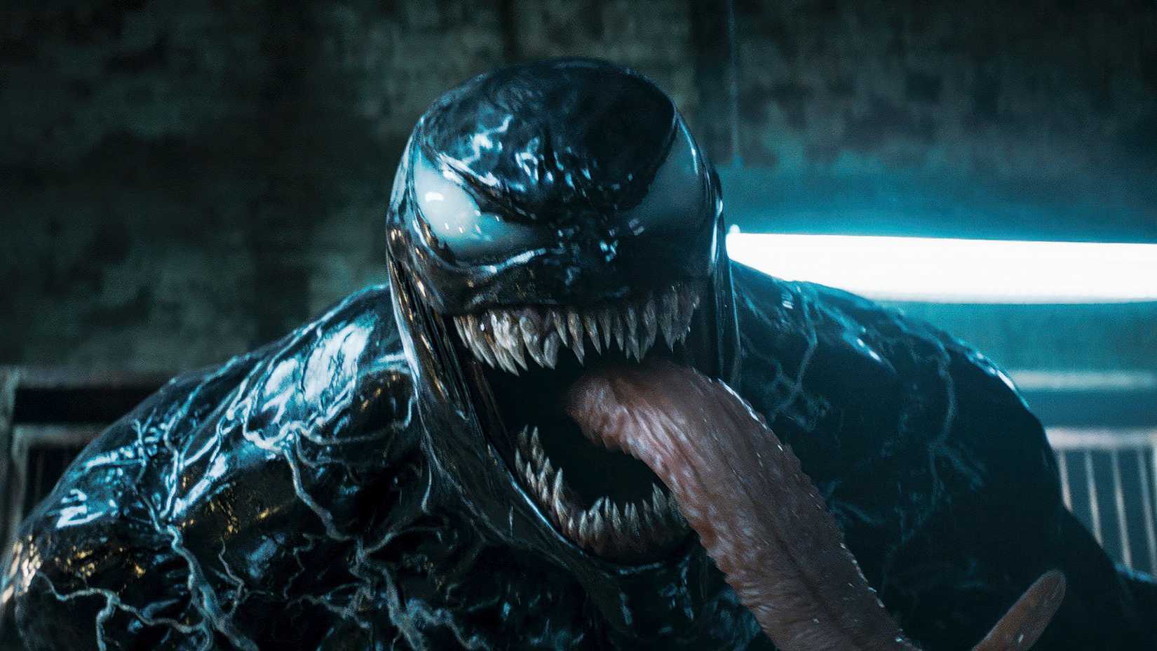 Venom flicking out his tongue from The Last Dance