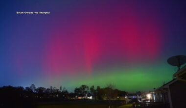 Northern Lights visible in Philadelphia area Wednesday night