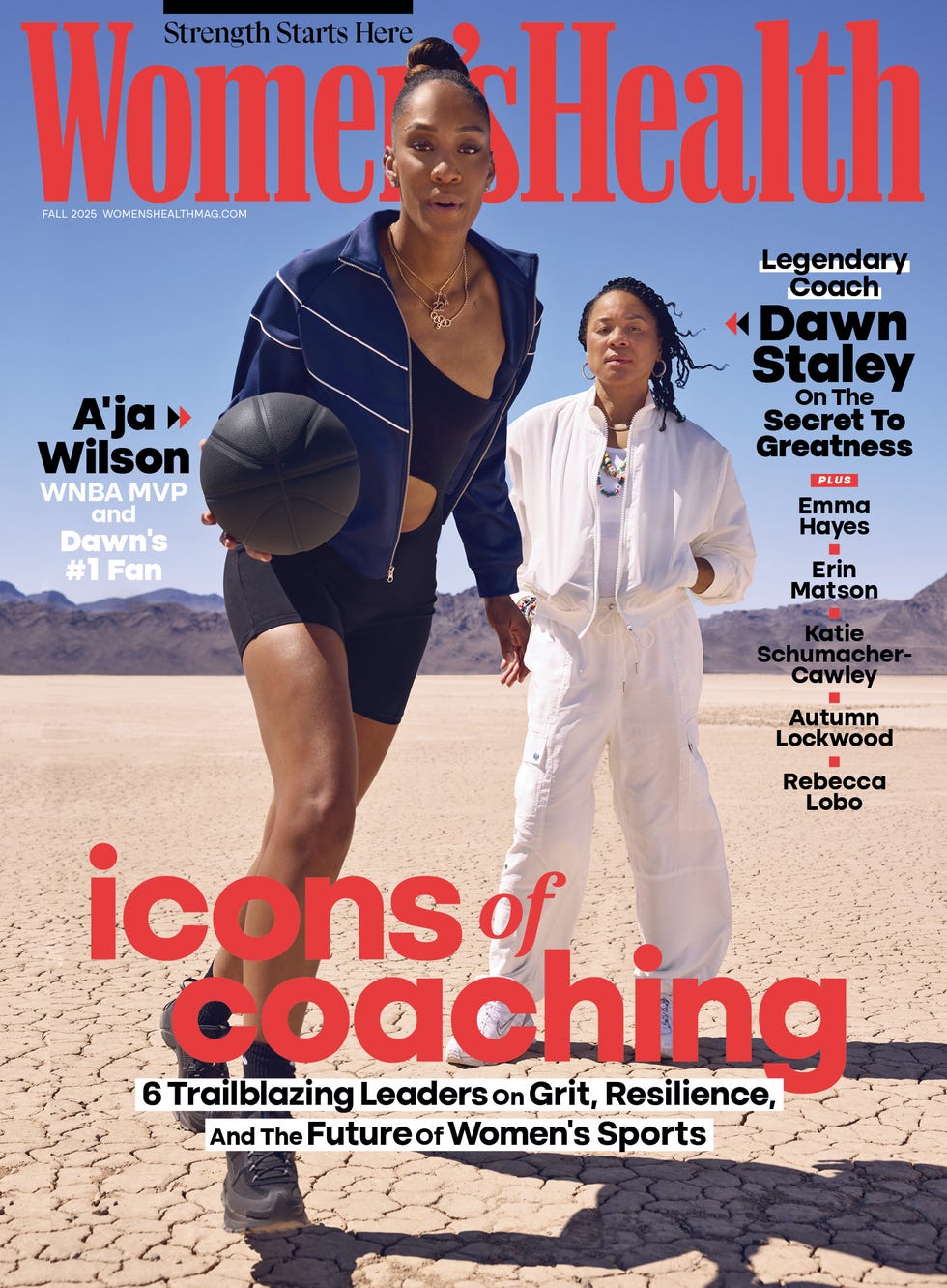 cover of womens health magazine featuring women in sports