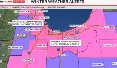 Winter Storm Warning begins at 9 p.m. in Chicago; snow may fall at 3 inches per hour