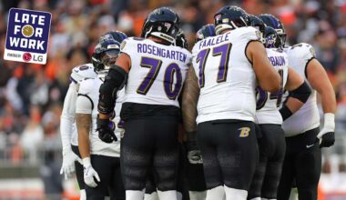 Ravens Ranked Among Top Five Offensive Lines of Week 11 on ‘Pat McAfee Show’