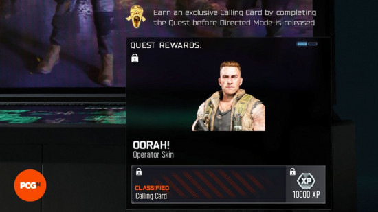 The Oorah! skin, one of the BO7 Ashes of the Damned main quest easter egg rewards.