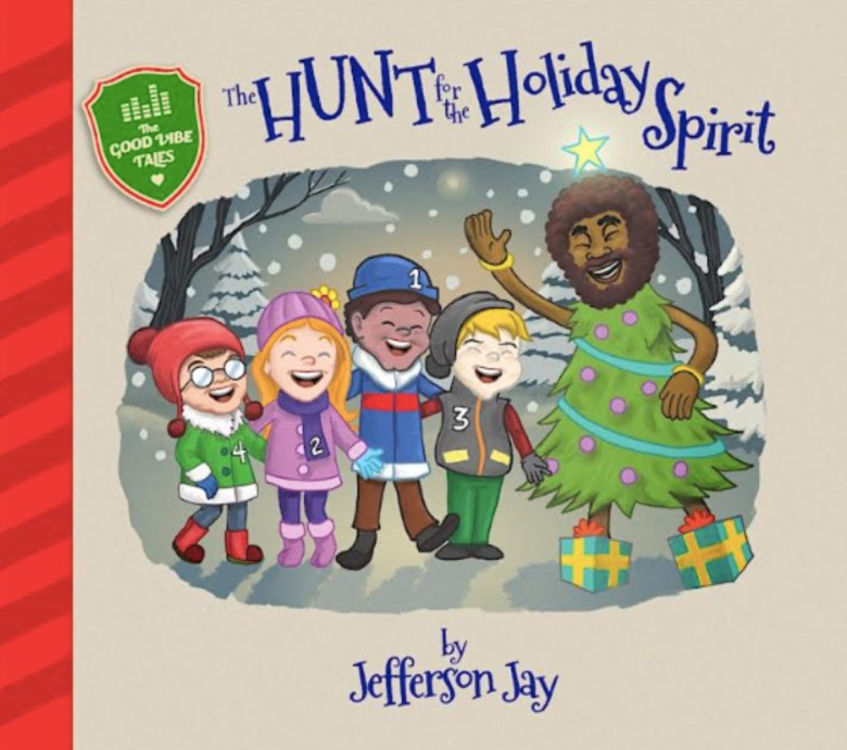 Book cover of children's  book, "The Hunt for the Holiday Spirit."