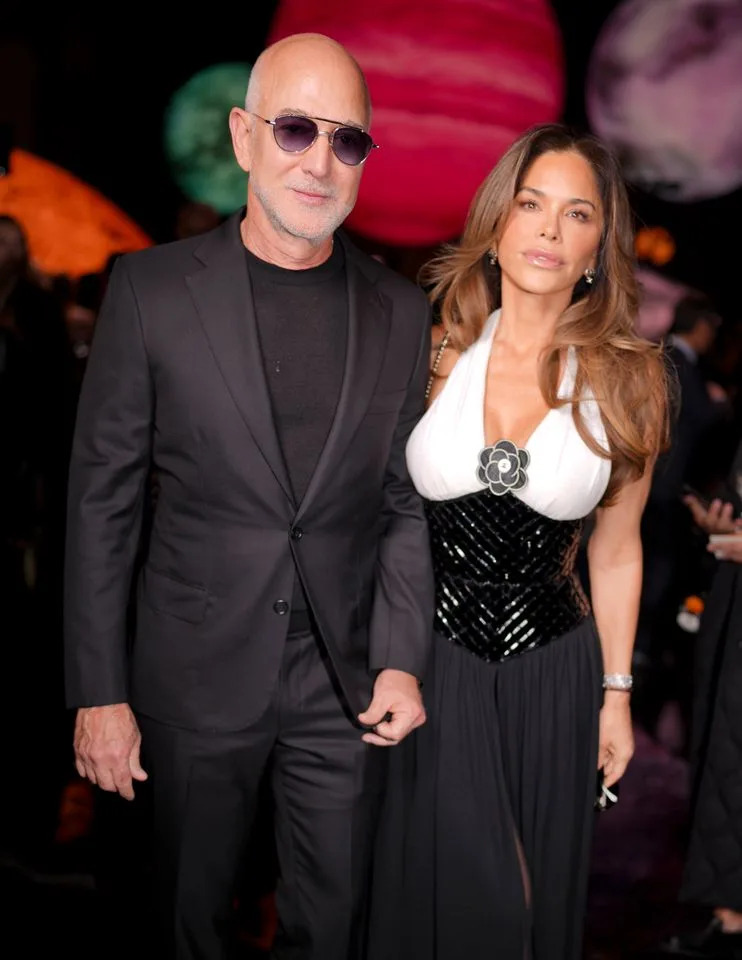 Getty Images Jeff Bezos and Lauren Sánchez Bezos on October 6, 2025.