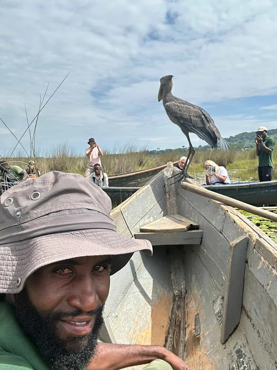 Innocent the Guide's shoebill selfie.