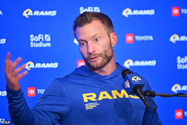 Sean McVay and the LA Rams are stuck on the tarmac as they try and get to Seattle