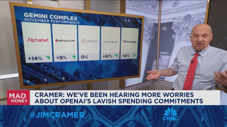 We've been hearing more worries about OpenAI's lavish spending commitments, says Jim Cramer