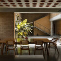 © Niveditaa Gupta Nandivardhanam House / Studio Inscape - Interior Photography, Dining room, Wood, Brick, Chair, Beam