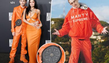 Kylie Jenner and Timothée Chalamet’s orange ‘Marty Supreme’ premiere outfits: What they mean
