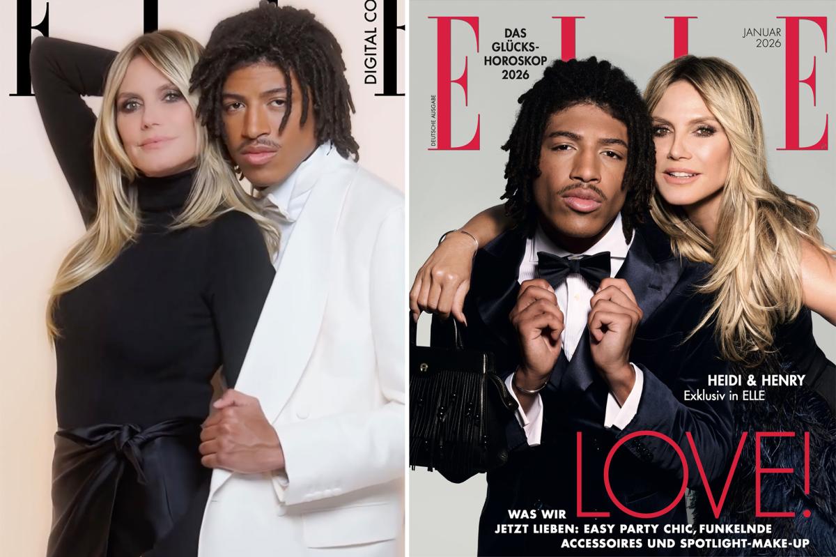 Heidi Klum and model son Henry Samuel cover Elle Germany