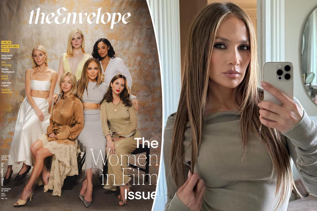 Jennifer Lopez wears strappy crop top for LA Times 'Women in Film' cover