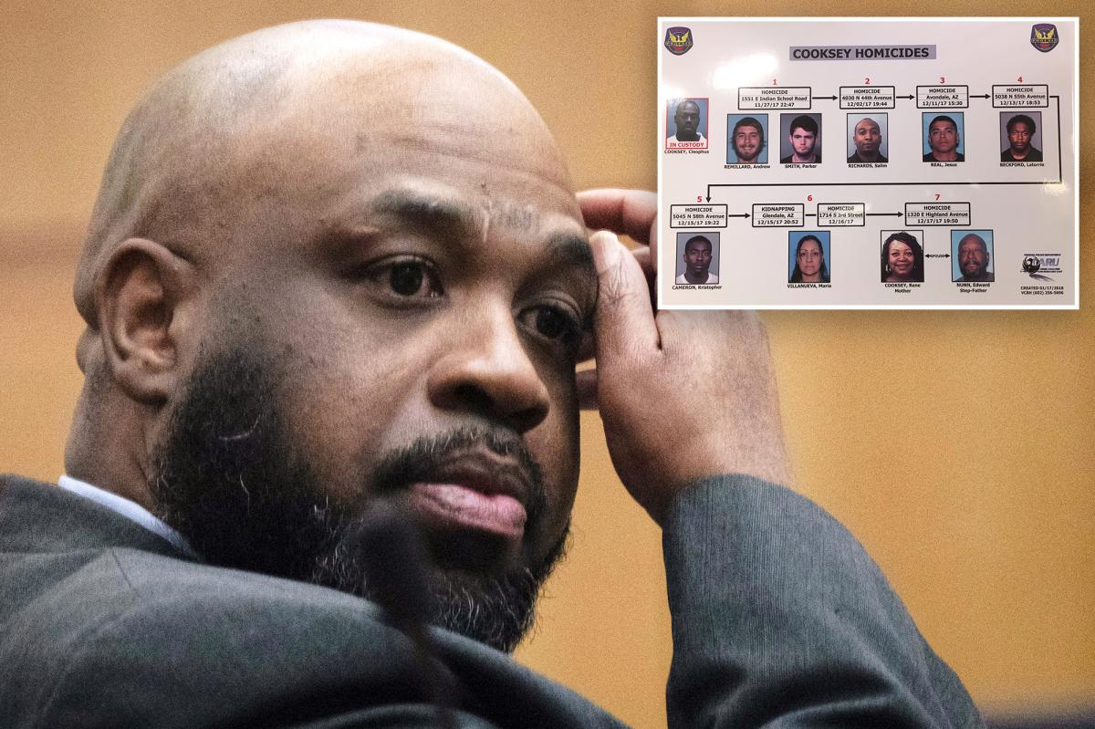 Arizona serial killer Cleophus Cooksey Jr sentenced to death for Phoenix murders in 2017