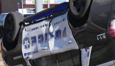 Dallas police officers injured in rollover crash