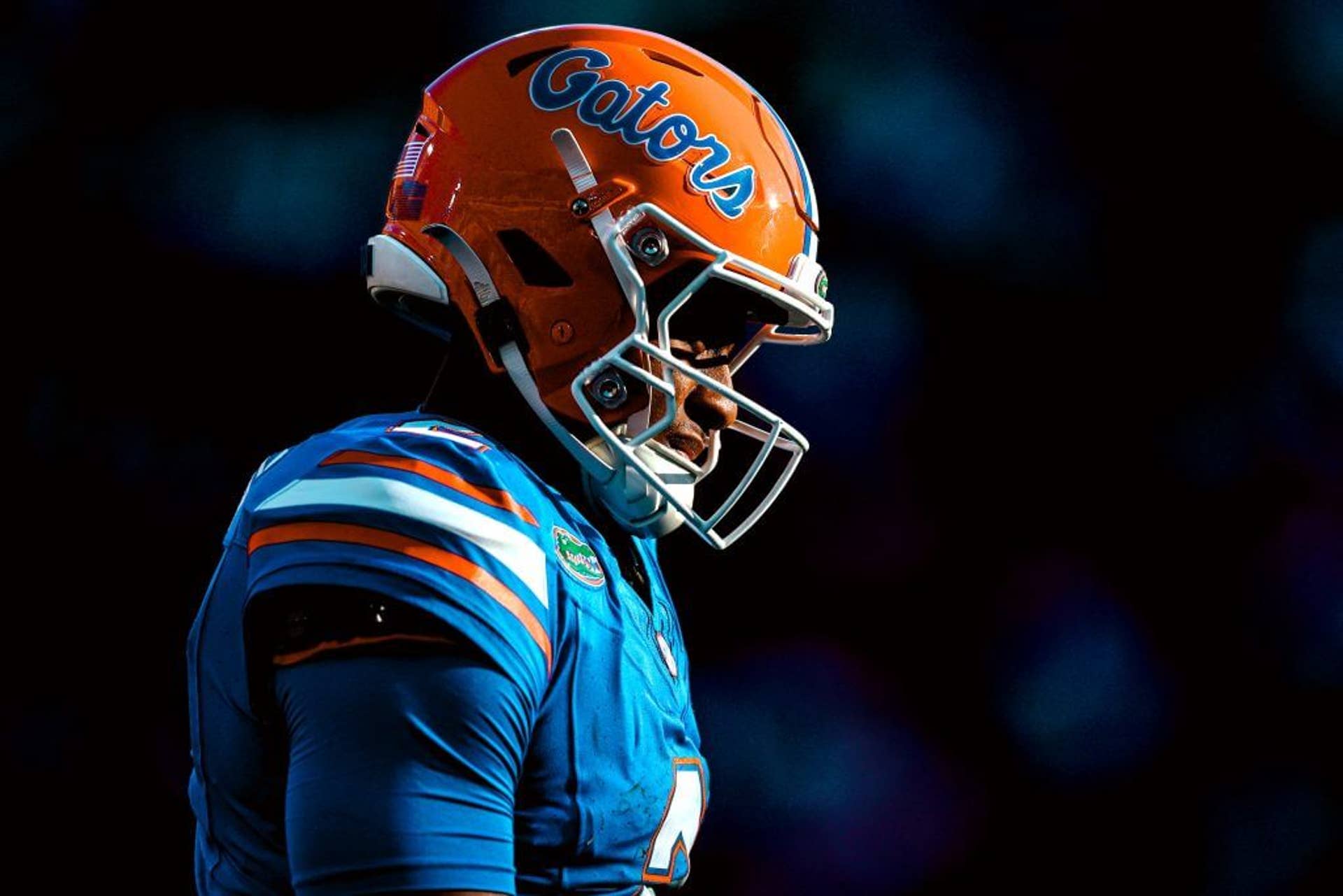 Florida QB DJ Lagway looks on during a game against Georgia.